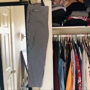 Loft Checkered Cropped Ankle Pants